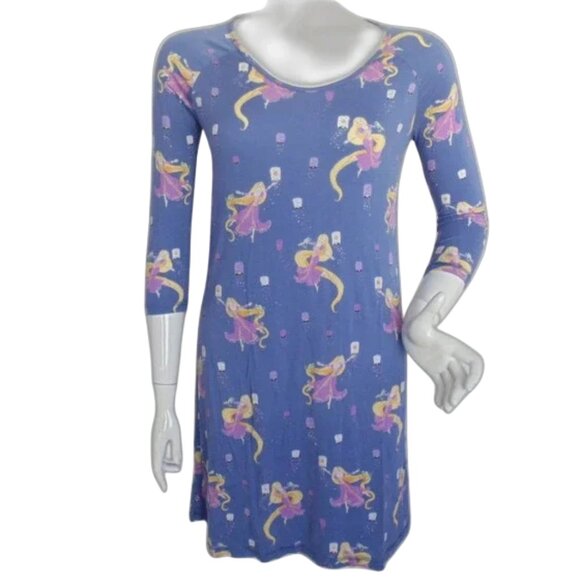 munki munki Other - DISNEY X MUNKI MUNKI Nightgown, S, Tangled, Sleep shirt, Blue, Raglan 3/4 slvs